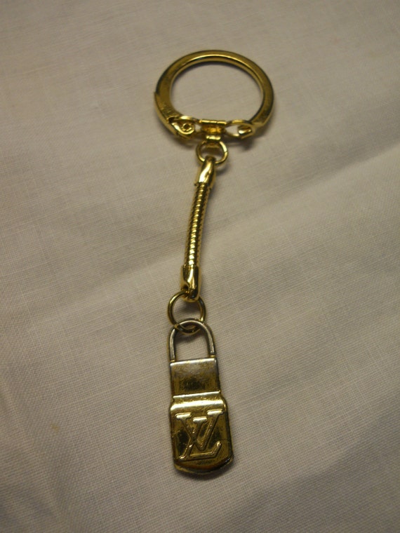 Louis Vuitton Upcycled Keychain Gold Tone Vintage Louis