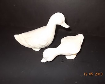 Ceramic Bisque Ducks Ready to Paint - Lot of 2