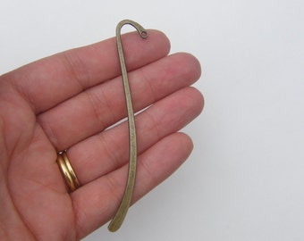 2 Bookmarks 87 x 14mm antique bronze tone