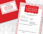 SALE! ORIGINAL Official Letter to Santa Kit - Set of 4 cards, red envelopes, and mailing labels Il_170x135