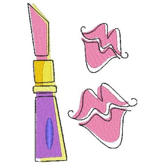 Makeup machine embroidery design Girly embroidery by Embroidalot Makeup artist embroidery designs machine embroidery designs at