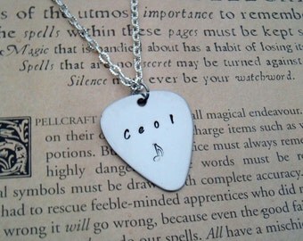 Stamped Guitar Pick "Ceol" Music Gaeilge Irish Language