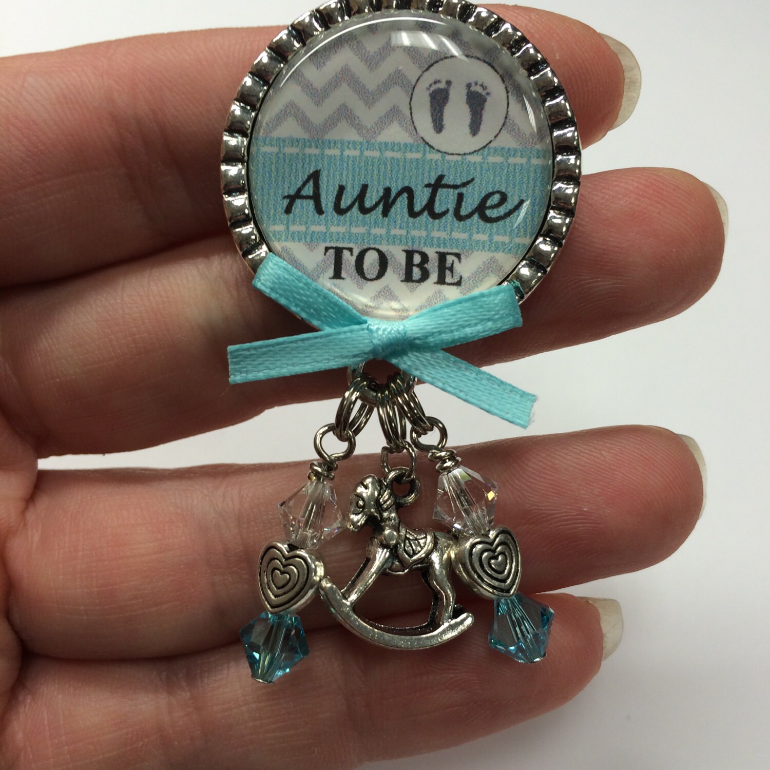Auntie to be pin Personalized Gift Baby Shower First Baby