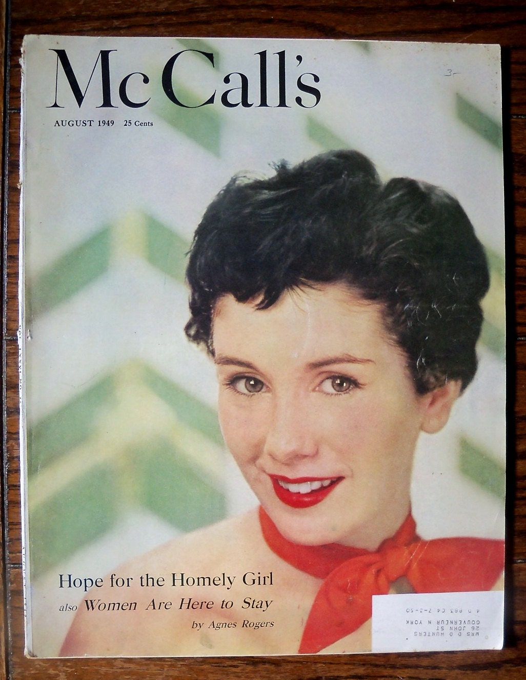 MCCALLS Magazine August 1949 Vintage fashions advertising art