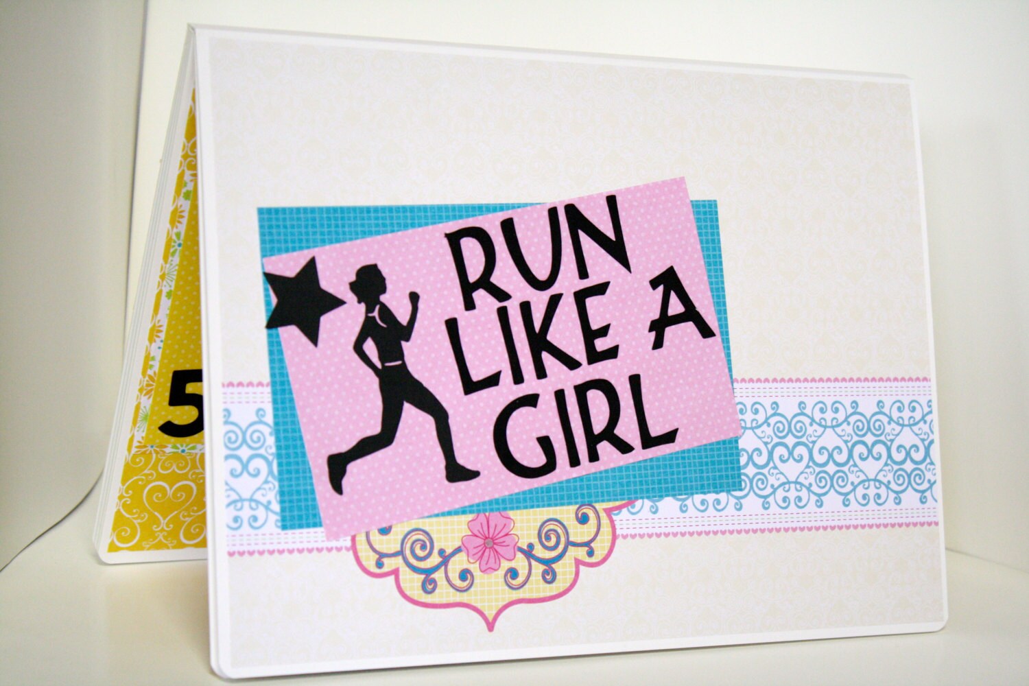 Runner's Race Bib Book RUN LIKE A GIRL