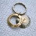 A daughter's first love - Father's Day - Dad - hand forged and hand stamped keychain/keyring