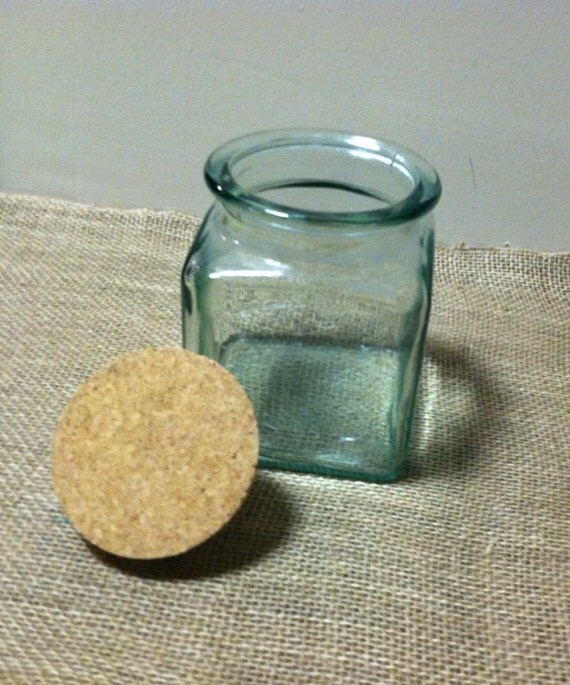 Square Glass Jar // Cork Lid