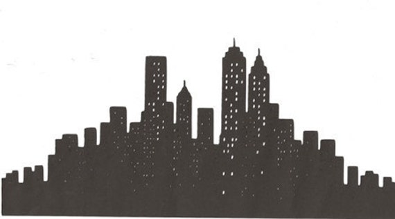 Extra large New York skyline silhouette by hilemanhouse on Etsy