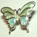 Blue Butterfly Brooch, Pastel Blues,Rhinestone Brooch,Enamel,Vintage Brooch,Vintage Jewelry (sn 434)