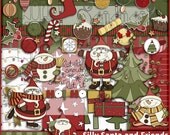 50% Off Sale Christmas Digital Paper Digital Scrapbook Kit Christmas Clipart Clip Art Silly Santa Scraptastic Christmas Cards Craft Supplies Il_170x135