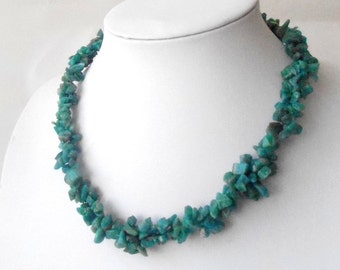 Beautiful Necklace In Jade chips stone. Gift Idea, Gift for Mom, Great ...