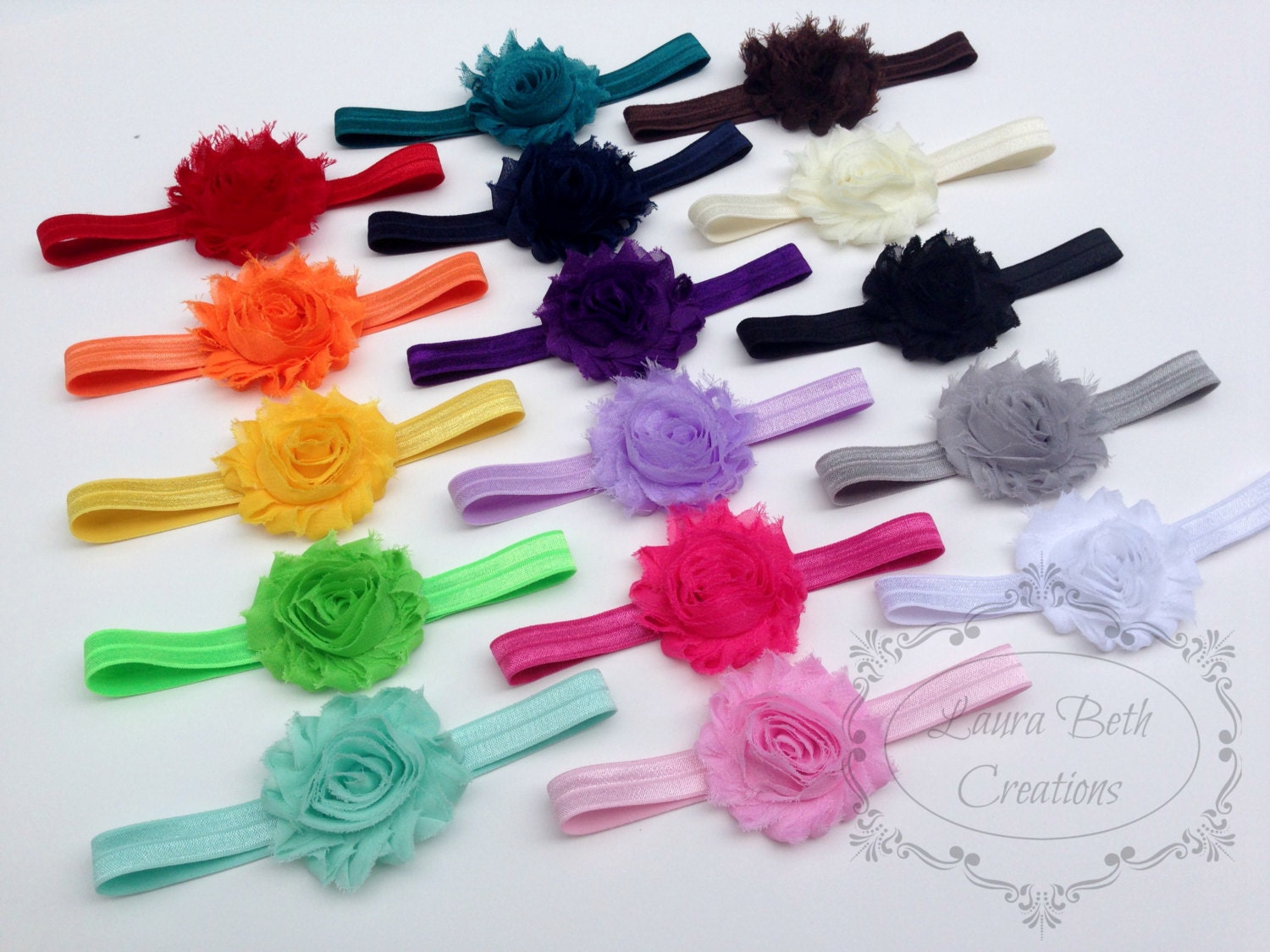 You Pick 5-Shabby Chic Headband Set, 70 to choose from, Newborn Headband, Infant Headband, Childrens Headband, Baby Headband, Adult Headband