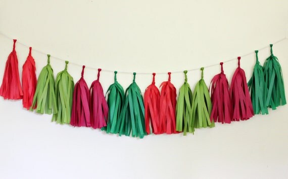 Tissue Tassel Garland Kit - Classic Holiday Il_570xn
