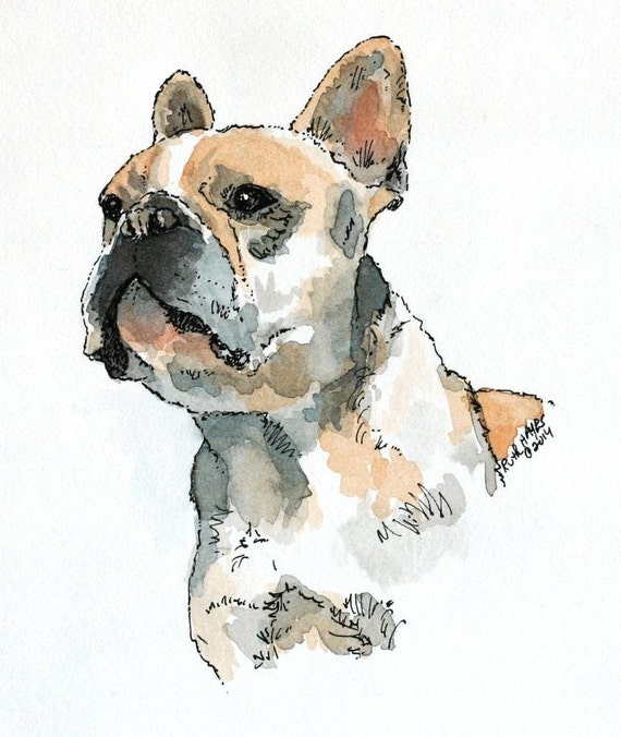 Custom watercolor pet portrait original painting 10 x