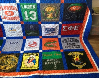 Tshirt Quilts Custom memory blanket (deposit) FREE SHIPPING