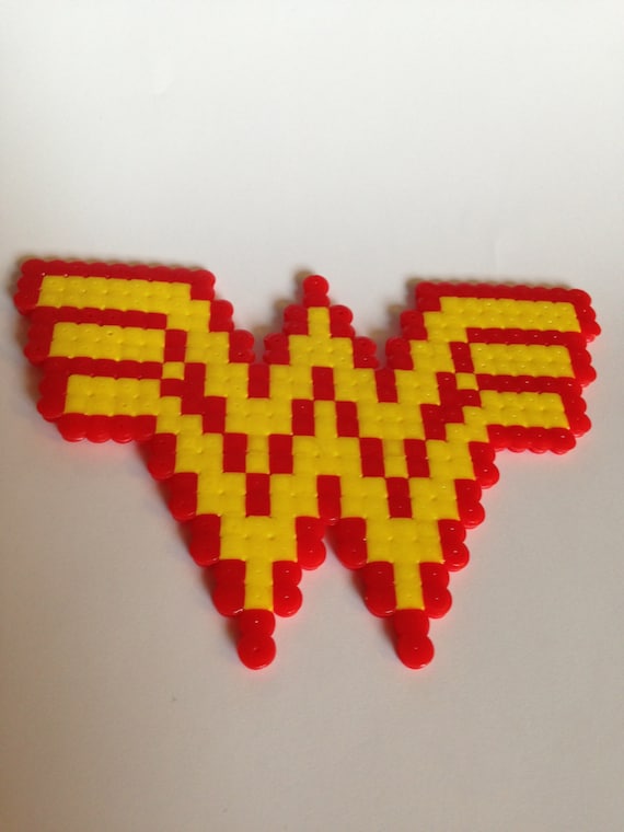 Items similar to Wonder Woman Logo Bead Sprite - Perler Bead Sprite on Etsy