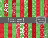 25% OFF SALE Digital Christmas Scrapbooking Papers - Eggnog Il_170x135