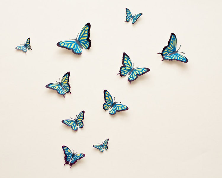 3D Wall Butterflies: Butterfly Wall Art By Hipandclavicle On Etsy