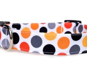 Fall Dog Collar / Polka Dot Dog Collar / Thanksgiving Dog Collar / Orange Polka Dot Dog Collar