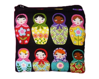 Matryoshka Dolls Print Coin Bag