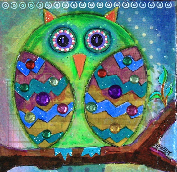 Owl decor whimsical owl art cool gifts for kids cute owl