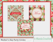 Mother's Day Printable Party Circles, tag, cupcake toppers Il_170x135