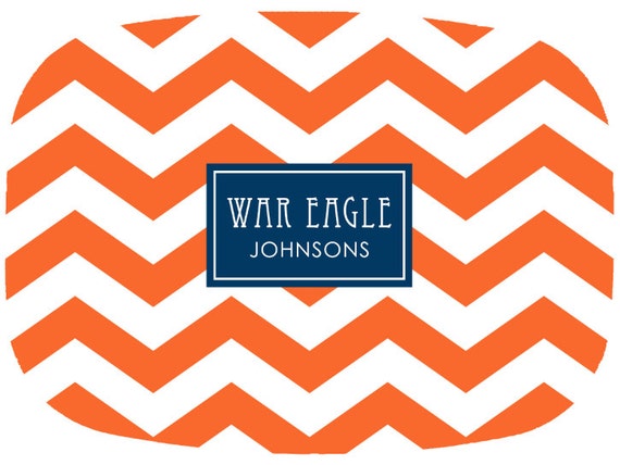 Personalized Melamine Platter with Monogram-War Eagle