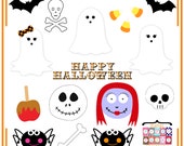Happy Halloween Clipart - Halloween Digital Graphic Art - Halloween Party Printable - Halloween Clip Art - INSTANT DOWNLOAD Il_170x135