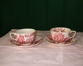 Johnson Brothers English "Chippendale" Cups and Saucers