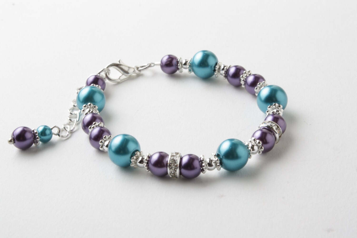 Flower girl bracelet Bridesmaid jewelry peacock bracelet