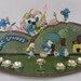 Smurfs Chanukah Menorah English version handmade by dalit glass