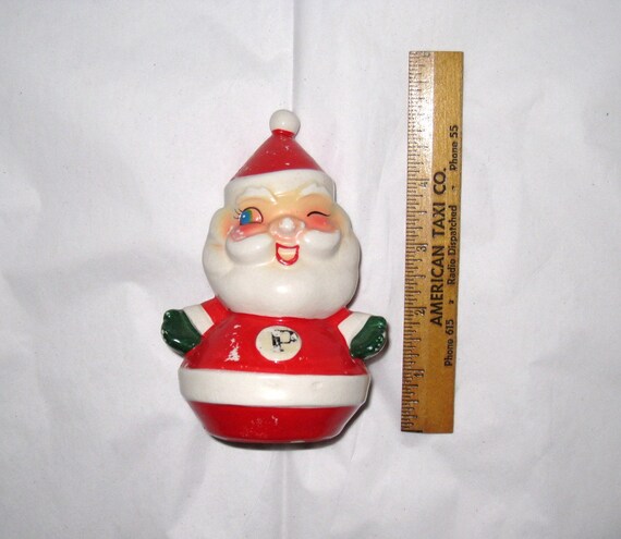 1960 Holt Howard Ceramic Winking SANTA Salt and Pepper