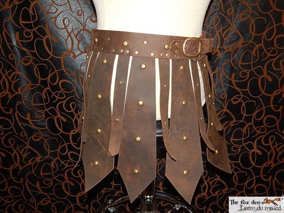 Roman gladiator leather skirt made to your size 1 or 2