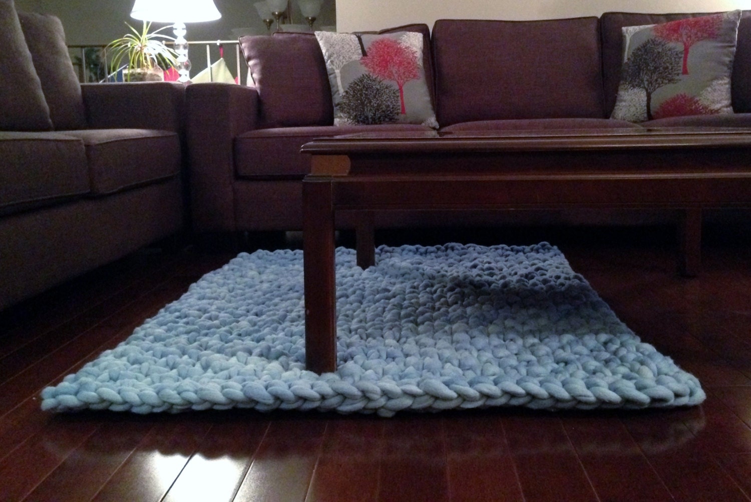 Chunky Soft Wool Rug other color options by HobbyFelt on Etsy