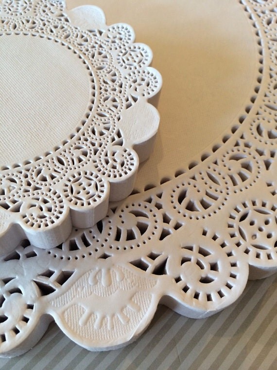 50 French Lace Round Paper Doilies 12 inch by isakayboutique