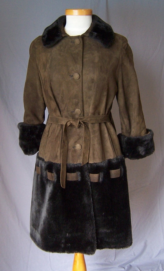 Brown suede coat with fur Vintage s real red fox fur and suede coat jacket beige ginger silver grey size Small UK 10 4getmenotshop. 5 out of 5 stars s Long Winter Coat Brown Suede Faux Fur Collar Bonwit Teller Belted Boho Chic Womens Vintage Medium evelynrosevintage. out of 5 stars.