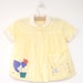 Vintage Baby Clothes, 1950's Bright Yellow Italian Folk Art Baby Girl Dress, Handmade, Vintage Yellow Baby Dress, Size 6-12 Months
