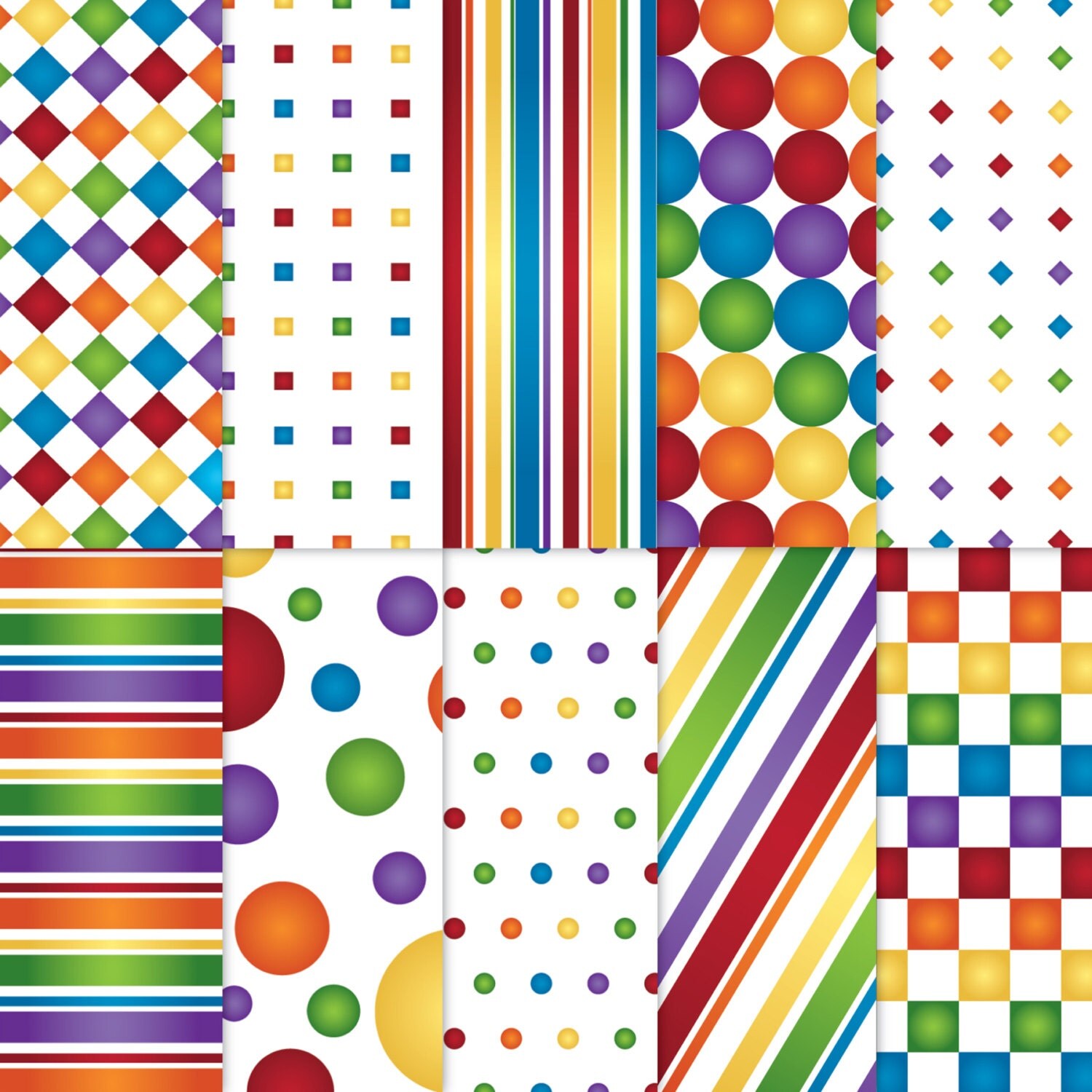 Rainbow Scrapbook Paper Printable rainbow paper printable