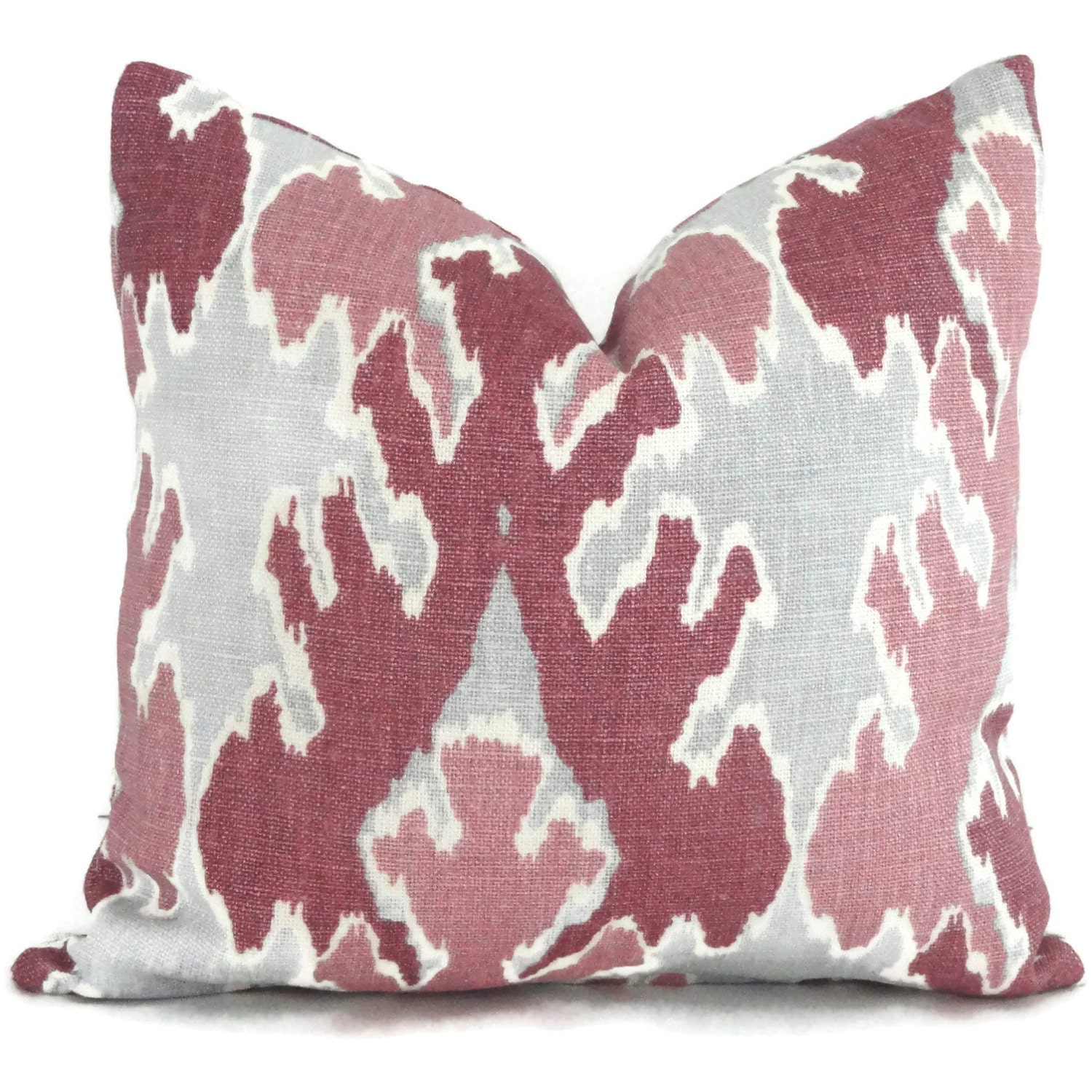 Magenta Ikat Pillow 18x18 20x20 22x22 Eurosham or Lumbar