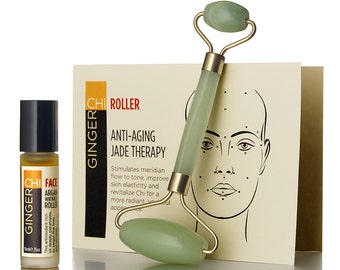 Anti Aging Chi Roller Jade Therapy + 10ml Argan Wrinkle Treatment Set
