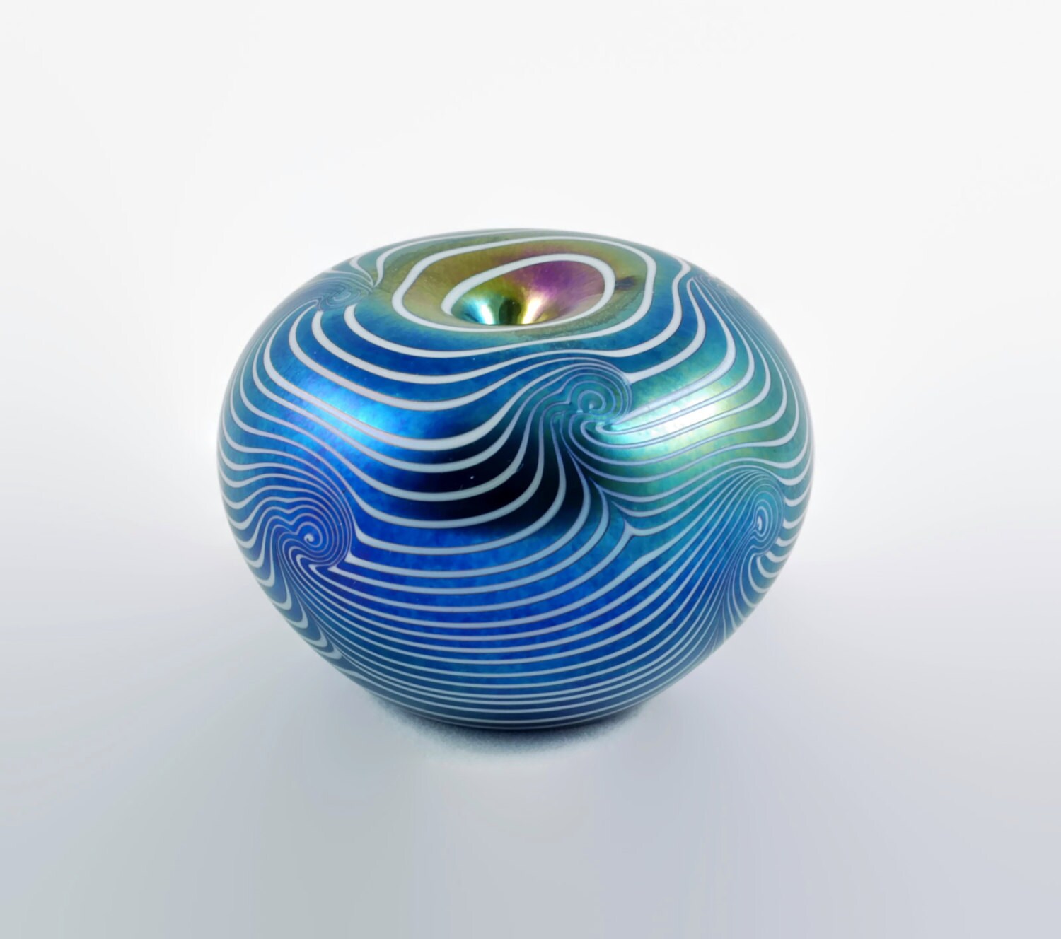 Vintage Terry Crider Signed Art Glass Paperweight