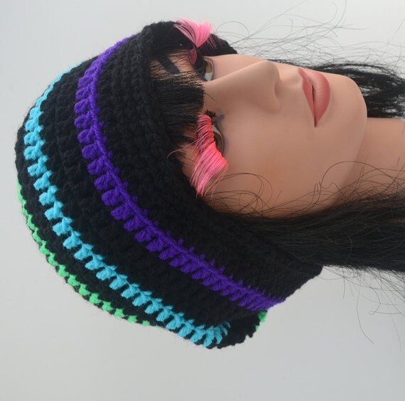 rainbow striped beanie