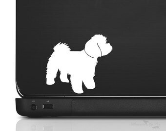 Maltipoo Silhouette Vinyl Sticker Decal - Good for Cars, Walls, Ipads, Etc