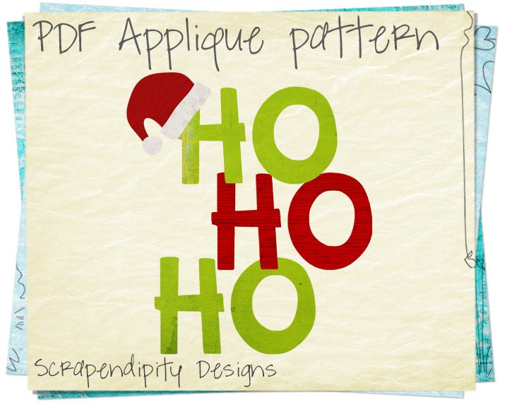 Father Christmas Needs A Wee Pdf Santa Applique Pattern Christmas Applique Template / Kids