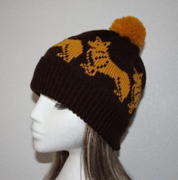 Golden Brown  beanie Corgi on hat by for with Etsy Hat lemarousse Beanie dogs Dogs