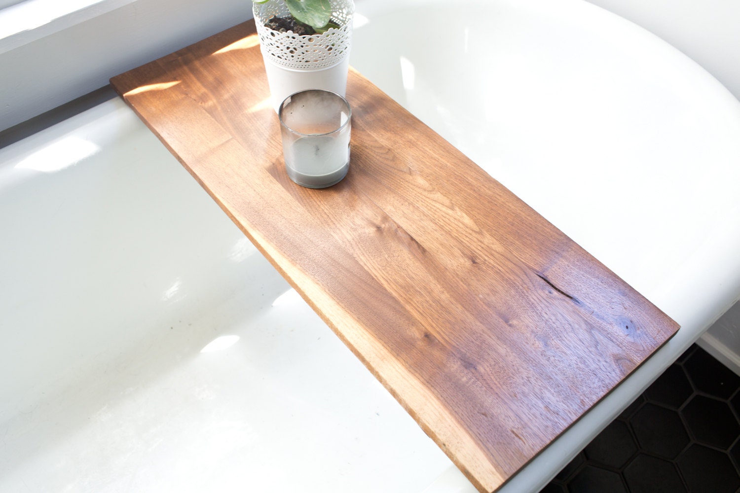 Modern Bathtub Tray Caddy Wooden Bath Tub Caddy Smooth