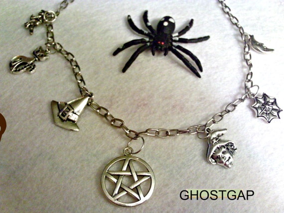 Hallloween Witch Charm Necklace