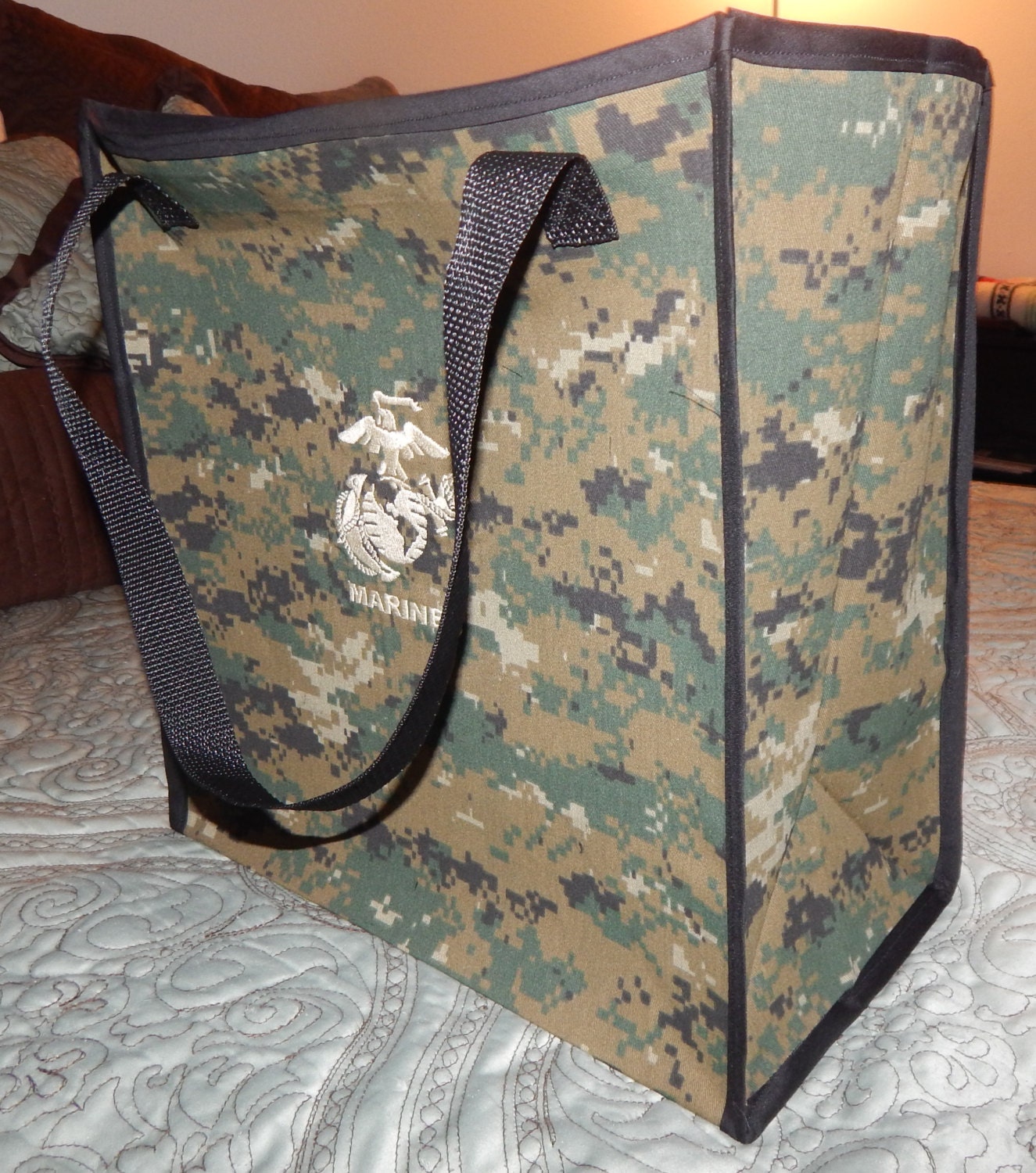 camo reusable grocery bags