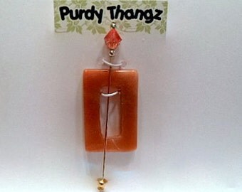 MGS-098 Peach Aventurine Shawl Pin