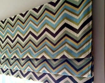 Custom Made to Order Faux (Fake) Stationary Flat Roman Shade Valance Use Your Fabric-